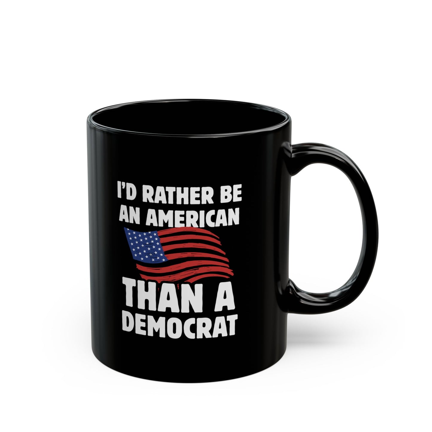 Rather Be American Black Mug